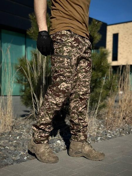 Утеплені Військові штани Soft Shell Military хижак 02613-4XL фото