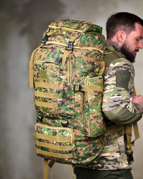 Тактический рюкзак Outdoor 70L pixel green ВТ6791 94110 фото