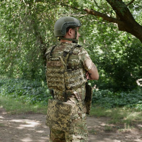Каремат-сидушка Kiborg с баллистическим пакетом 1 класс защиты Militex 20mm Cordura Pixel 81200 фото