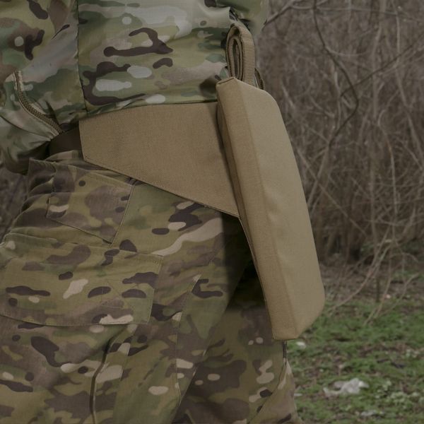 Каремат-сидушка Kiborg с баллистическим пакетом 1 класс защиты Militex 20mm Cordura Coyote 81211 фото