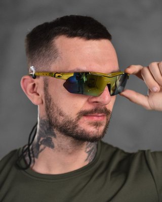 Окуляри тактичні захисні в чохлі Oakley M-Frame Hybride Балістичні окуляри mtk ВТ6027 86975 фото