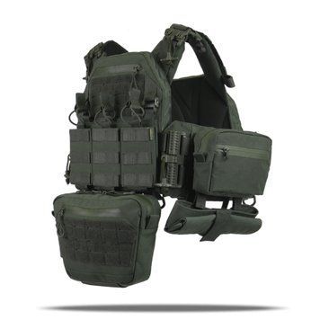 Комплект плитоноска Kiborg GU Gen.2 + 6 підсумків Хакі 55000 фото