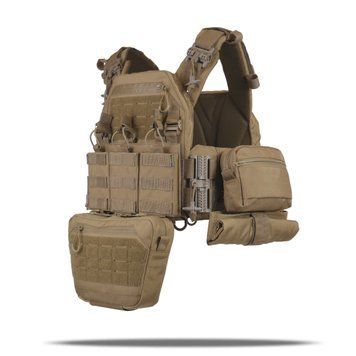 Комплект плитоноска Kiborg GU Gen.2 + 6 підсумків Койот 66002 фото
