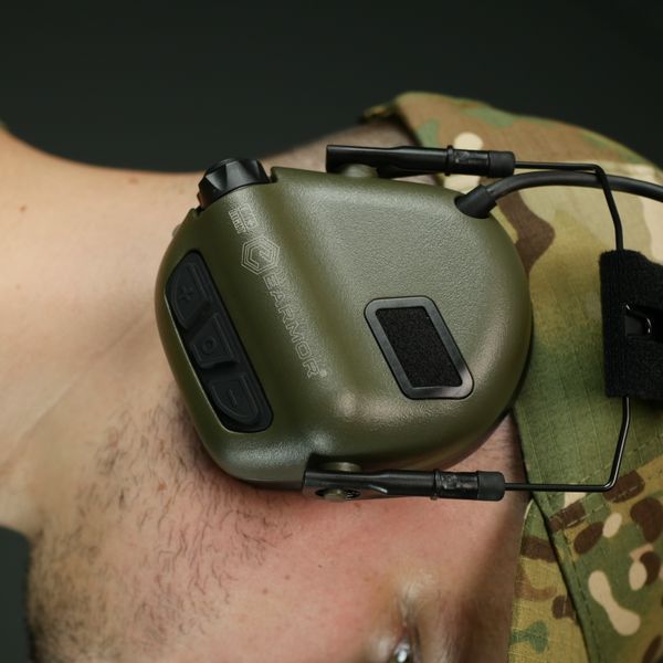 Цифрові активні ззахисні навушники Earmor M32 PLUS Олива 7073-О фото