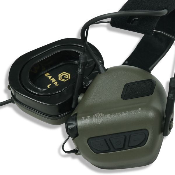 Цифрові активні ззахисні навушники Earmor M32 PLUS Олива 7073-О фото