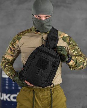 Сумка через плече тактична SILVER KNIGHT black РГ5516 15862 фото