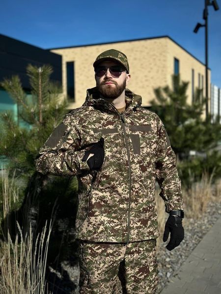 Военная куртка Проклеенная Хищник утепленная на флисе Soft Shell Military 05003-5XL фото