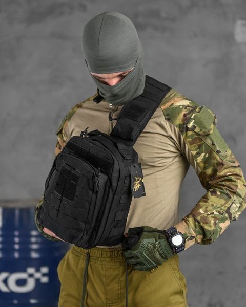 Сумка через плече тактична SILVER KNIGHT black РГ5516 15862 фото