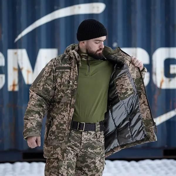 Зимова куртка-бушлат Grifon "GOVERLA" піксель 02182-56 фото