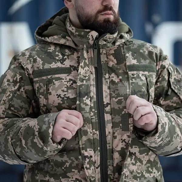 Зимова куртка-бушлат Grifon "GOVERLA" піксель 02182-56 фото