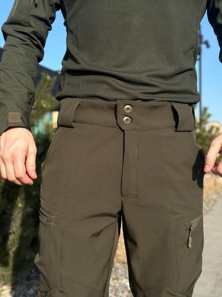 Утеплені Військові штани Soft Shell Military олива 02611-4XL фото