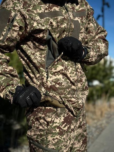 Военная куртка Проклеенная Хищник утепленная на флисе Soft Shell Military 05002 фото