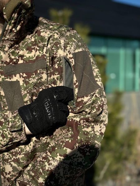 Военная куртка Проклеенная Хищник утепленная на флисе Soft Shell Military 05002 фото