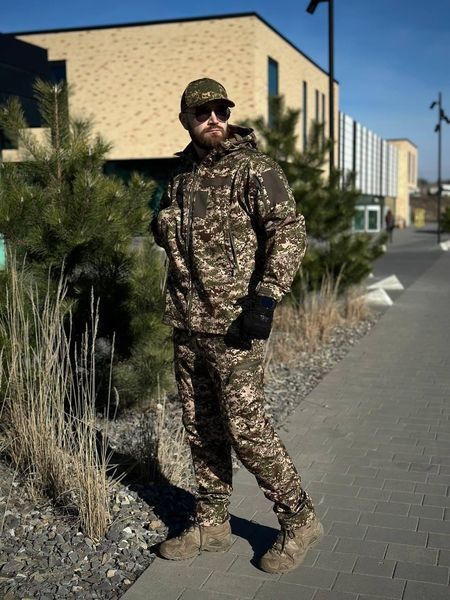 Военная куртка Проклеенная Хищник утепленная на флисе Soft Shell Military 05002 фото