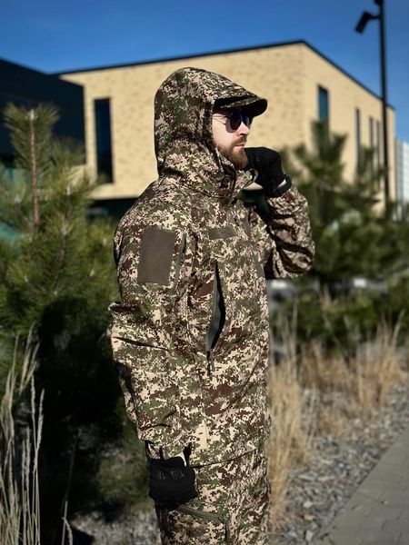 Военная куртка Проклеенная Хищник утепленная на флисе Soft Shell Military 05002 фото