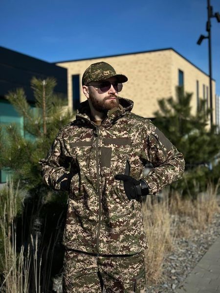 Военная куртка Проклеенная Хищник утепленная на флисе Soft Shell Military 05002 фото