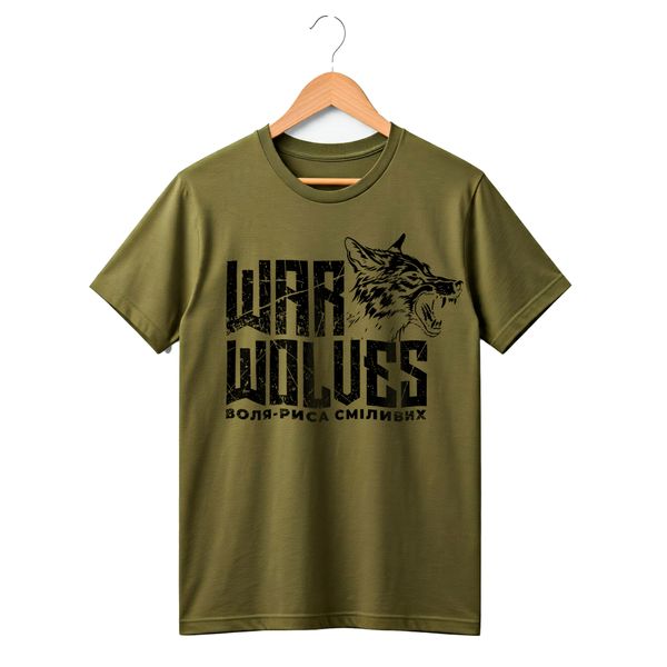 Футболка чоловіча "War wolves" (чорний, олива, койот) 02557621-1 фото