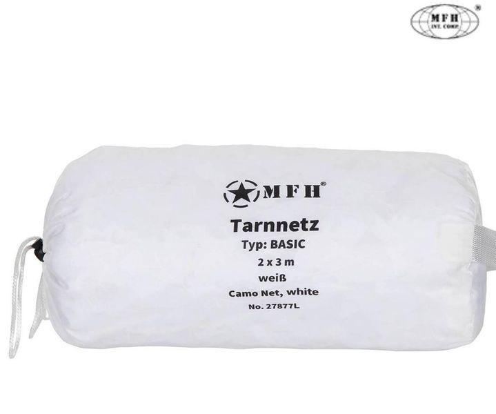 Маскувальна сітка MFH Camo Net &laquo;Basic&raquo; 2x3 м White 02555 фото