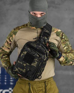 Рюкзак патрульний однолямковий SILVER KNIGHT 8л darck РГ4625 15860 фото