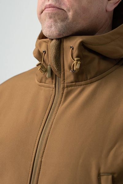 Військова куртка Проклеєна Койот утеплена на флісі , Soft Shell Military 02603-XXL фото
