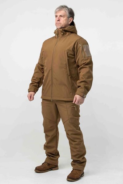 Військова куртка Проклеєна Койот утеплена на флісі , Soft Shell Military 02603-XXL фото