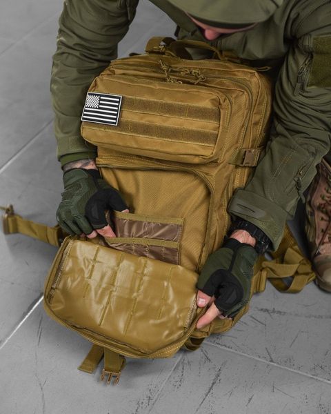 Рюкзак тактичний кайот 45л 800D Silver Knight USA ВТ6388 52123 фото