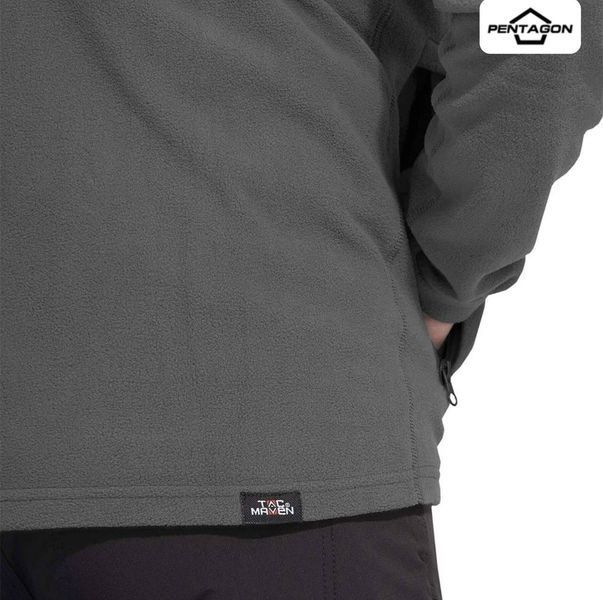 Флісова кофта Pentagon Tac Maven Elk Shadow Grey/ Black 03906-4XL фото