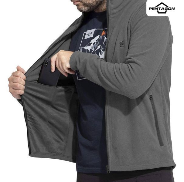 Флісова кофта Pentagon Tac Maven Elk Shadow Grey/ Black 03906-4XL фото