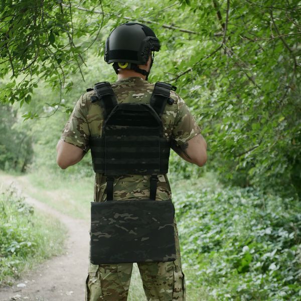Каремат-сидушка Kiborg с баллистическим пакетом 1 класс защиты Militex 20mm Cordura Black Multicam 81233 фото