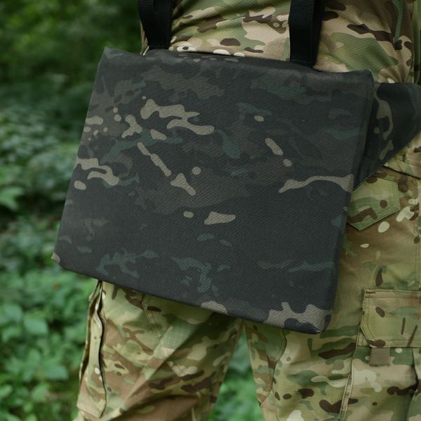 Каремат-сидушка Kiborg с баллистическим пакетом 1 класс защиты Militex 20mm Cordura Black Multicam 81233 фото