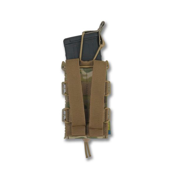 Жорсткий посилений тактичний підсумок Kiborg GU Single Mag Pouch Multicam 1607-XL фото