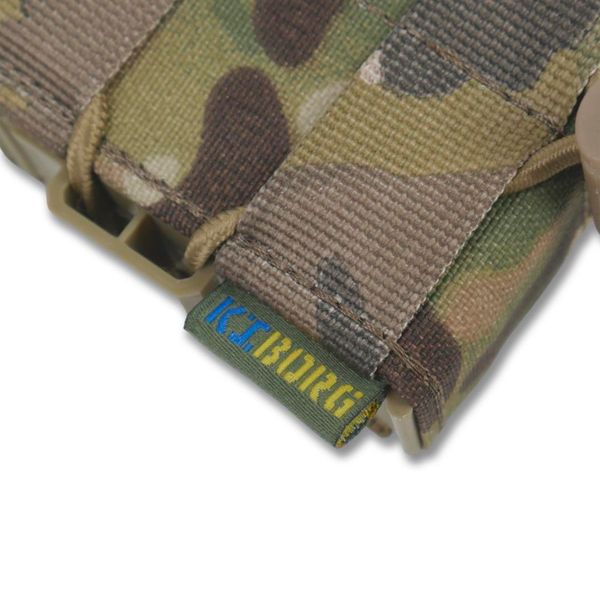 Жорсткий посилений тактичний підсумок Kiborg GU Single Mag Pouch Multicam 1607-XL фото