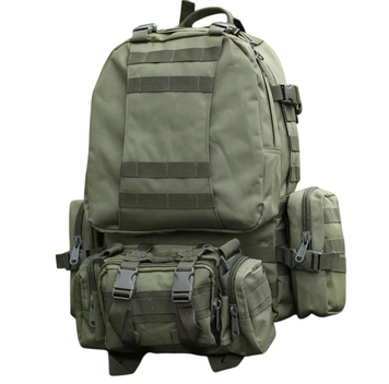 Тактичний рюкзак Molle Assault 55л + (3 органайзери) Олива 6026-О фото