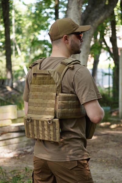 Комплект плитоноска Kiborg Gen.2 + 2 подсумки с баллистической защитой 2 класса &mdash; Койот 66000-2-К фото