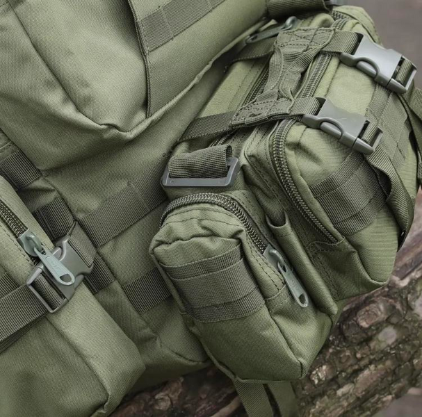 Тактический рюкзак Molle Assault 55л + (3 органайзера) Олива 6026-О фото