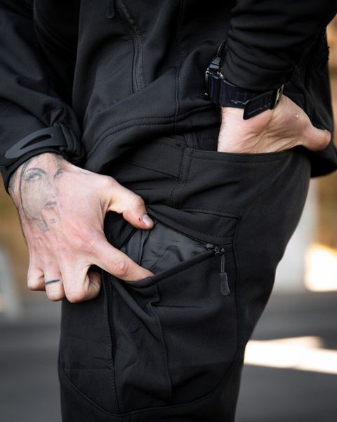 Міські тактичні штани XIMUS софтшел black ПП7981 93623 фото