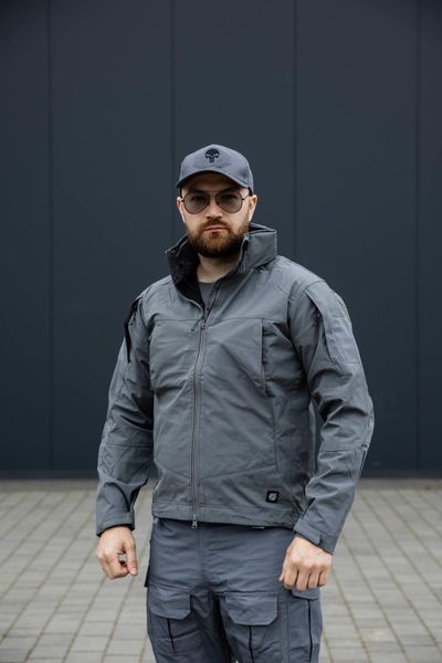 Тактична військова Сіра легка мембранна весняна куртка Han Wild 04467-XXXL фото