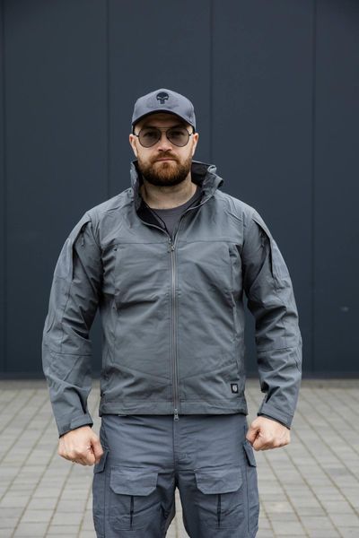 Тактична військова Сіра легка мембранна весняна куртка Han Wild 04467-XXXL фото
