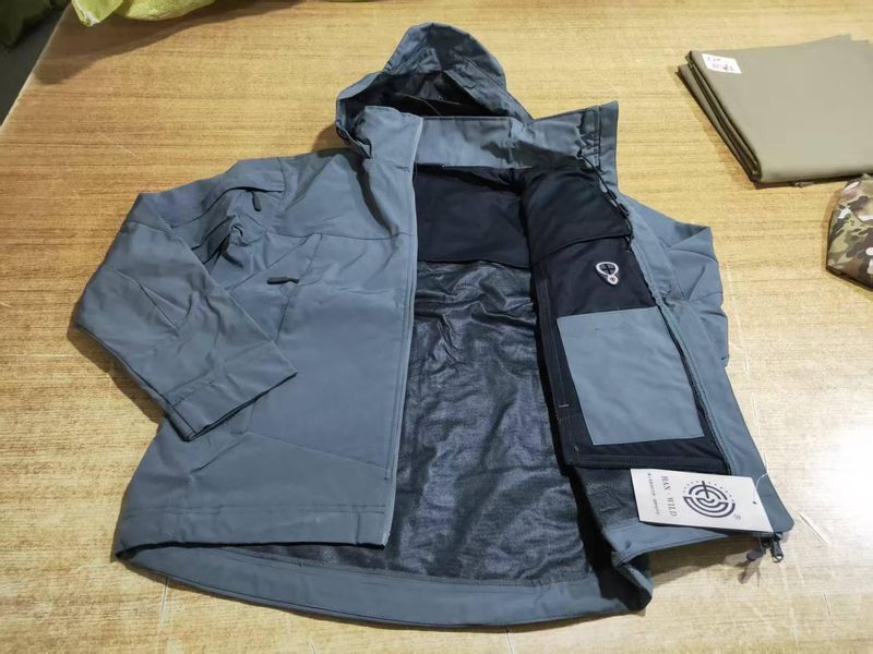 Тактична військова Сіра легка мембранна весняна куртка Han Wild 04467-XXXL фото
