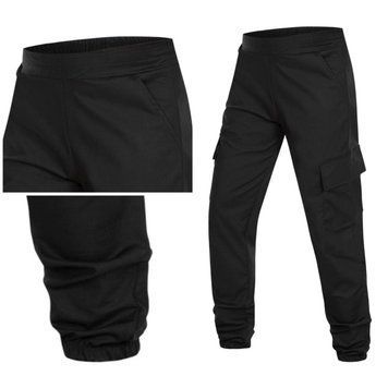 Штани Джогери РіпСтоп На Резинці Чорні Tactical Black 01024-56 фото