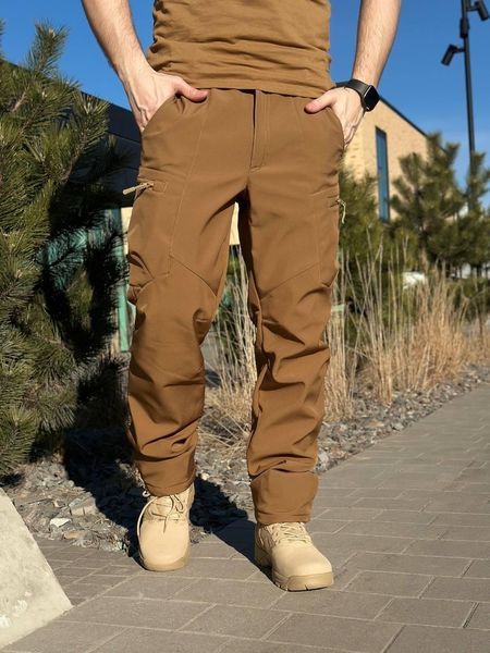 Утеплені Військові штани Soft Shell Military койот 02609-4XL фото