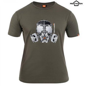Футболка T-Shirt Pentagon "Gas-Mask" &ndash; Olive 03438-4XL фото