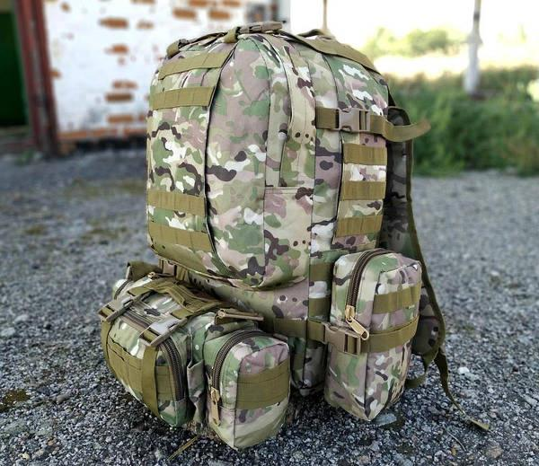 Тактический рюкзак Molle Assault 55л + (3 органайзера) Мультикам 6026-М фото