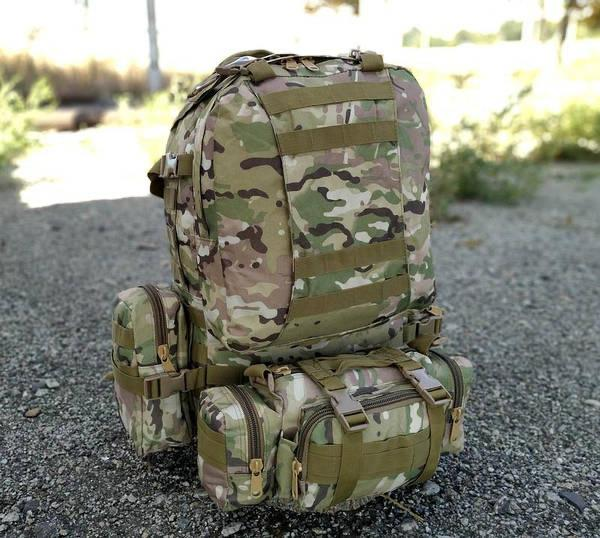 Тактический рюкзак Molle Assault 55л + (3 органайзера) Мультикам 6026-М фото