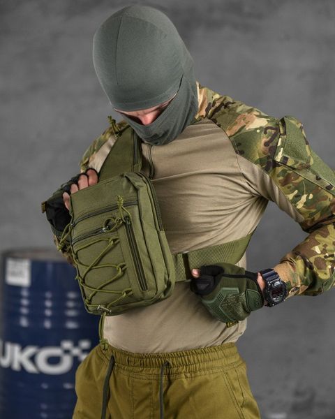 Сумка-слінг тактична з однією лямкою SILVER KNIGHT oliva ВТ6748 85751 фото