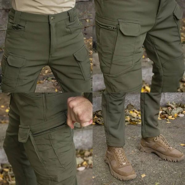 Штани утеплені на флісі Софт Шел Soft Shell олива 02669-4XL фото