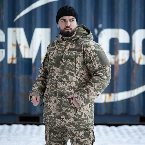 Зимняя куртка-бушлат Grifon GOVERLA пиксель ВСУ (Омни-Хит + синтепон) с двойным замком (Omni-Heat) 01248700 фото