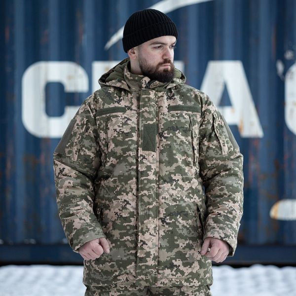 Зимняя куртка-бушлат Grifon GOVERLA пиксель ВСУ (Омни-Хит + синтепон) с двойным замком (Omni-Heat) 01248700 фото
