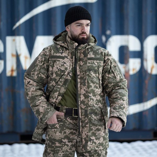 Зимняя куртка-бушлат Grifon GOVERLA пиксель ВСУ (Омни-Хит + синтепон) с двойным замком (Omni-Heat) 01248700 фото