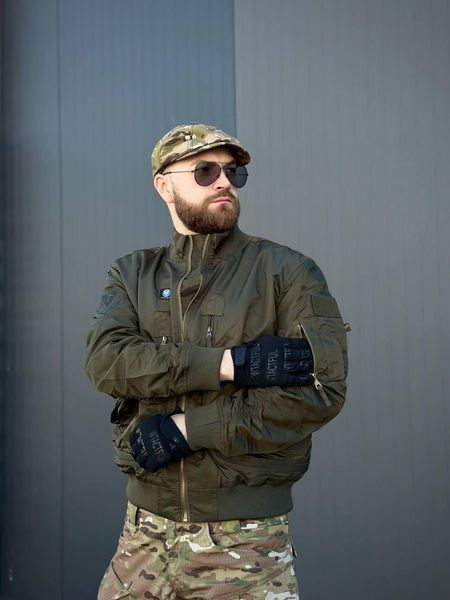 Бомбер льотний олива AIR Forces Olive 00695-4xl фото